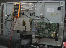 夏普電視畫面顯示"電網電壓低于是130V，請關機"而后數秒自動關機