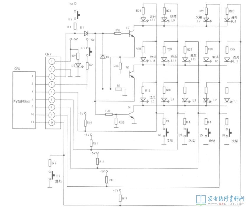 電滋爐選用單片機設計EM78P5841