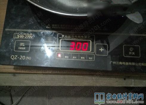 接修一臺年久的三角電磁爐,客戶說不加溫,可是風(fēng)扇又轉(zhuǎn),按功能