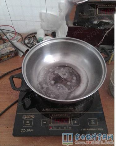 接修一臺年久的三角電磁爐,客戶說不加溫,可是風(fēng)扇又轉(zhuǎn),按功能