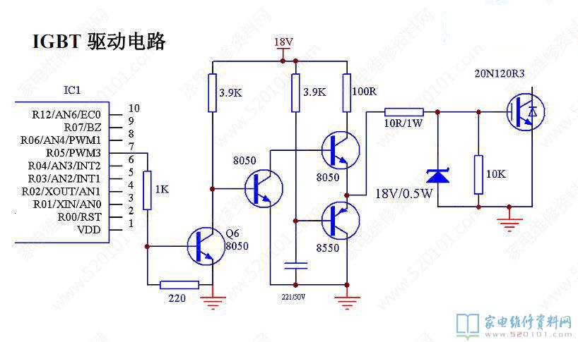 電滋爐中的IGBT驅動電路