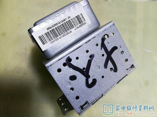 微波爐加熱,常見故障是可以啟動但不加溫,查驗發覺磁控管已壞,