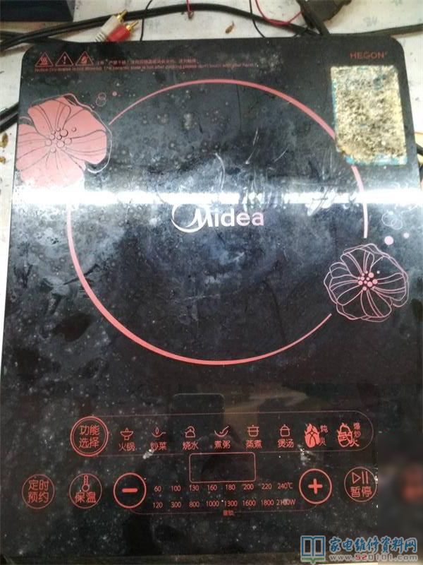 接修一臺美的電滋爐,常見故障
